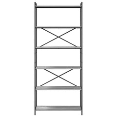 Bookshelf 80 x 30 x 189.5 cm Engineered Wood Height 188 cm Grey sonoma