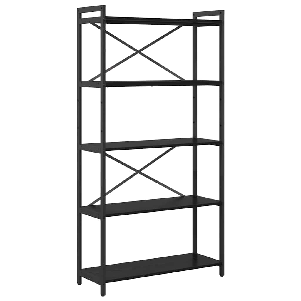 Bookshelf 80 x 30 x 155 cm Engineered Wood Height 153 cm Black oak