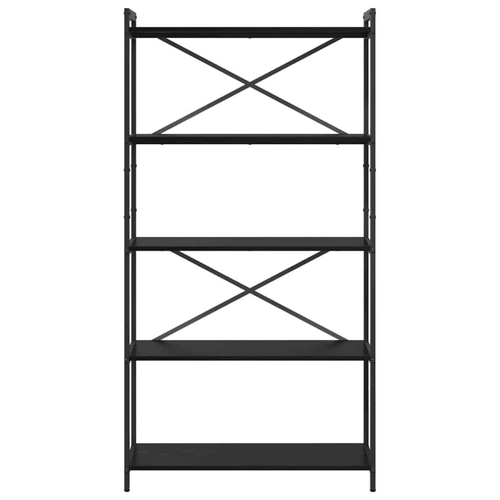 Bookshelf 80 x 30 x 155 cm Engineered Wood Height 153 cm Black oak