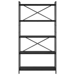 Bookshelf 80 x 30 x 155 cm Engineered Wood Height 153 cm Black oak