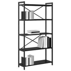 Bookshelf 80 x 30 x 155 cm Engineered Wood Height 153 cm Black oak