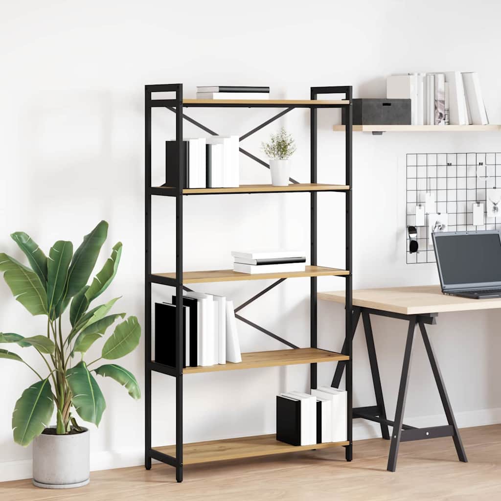 Bookshelf 80 x 30 x 155 cm Engineered Wood Height 153 cm Artisan oak