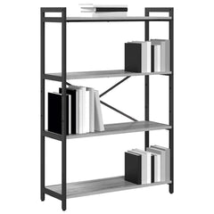 vidaXL Bookshelf 80 x 30 x 120 cm Engineered Wood Grey sonoma 3
