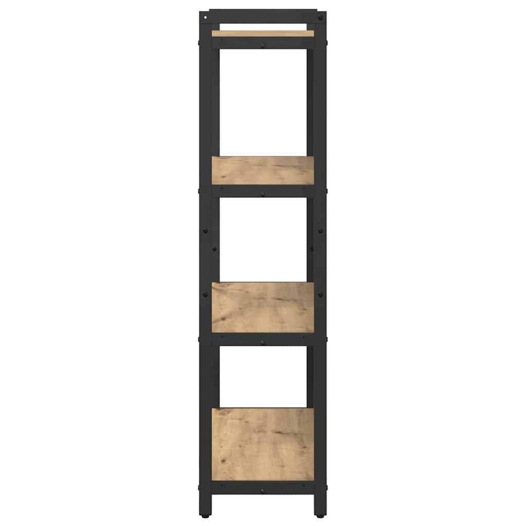 vidaXL Bookshelf 80 x 30 x 120 cm Engineered Wood Artisan Oak 6