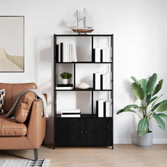 Bookshelf 80 x 30 x 155.5 cm Engineered Wood Black oak