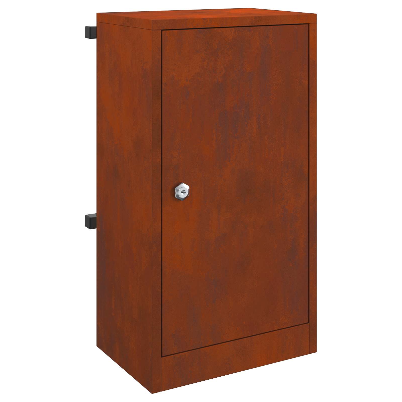 vidaXL Mailbox with Storage Rusty 30 x 20 x 55 cm Weathering Steel 2