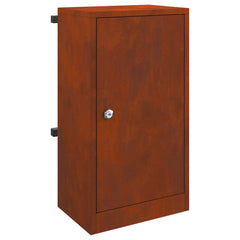 vidaXL Mailbox with Storage Rusty 30 x 20 x 55 cm Weathering Steel 2