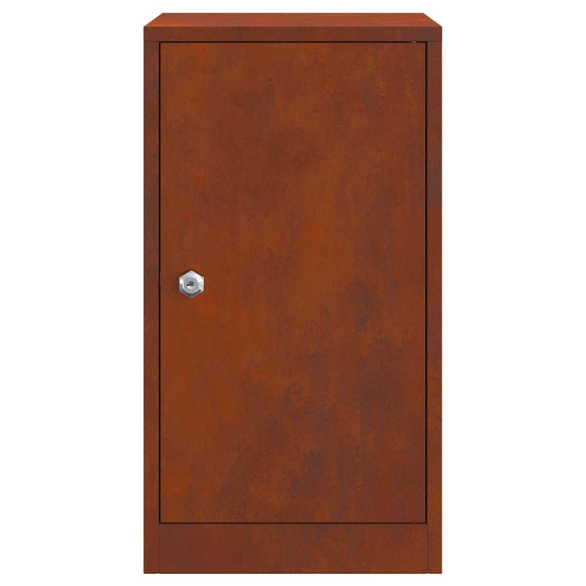 Mailbox with Storage with Door 30 x 20 x 55 cm Steel Weathering steel