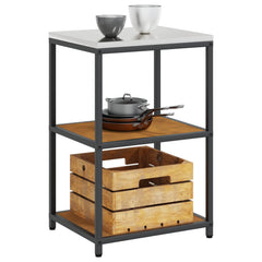 Kitchen Shelving Unit HATTEM 60 x 50 x 92 cm Steel Kitchen Storage Shelf Weathering steel