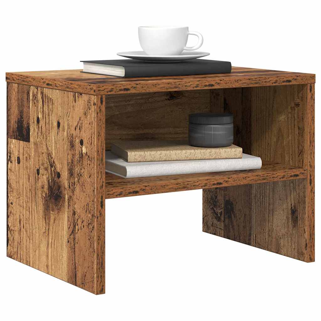 vidaXL Bedside Cabinet 2 pcs Old wood 40 x 40 x 30 cm Engineered Wood 3