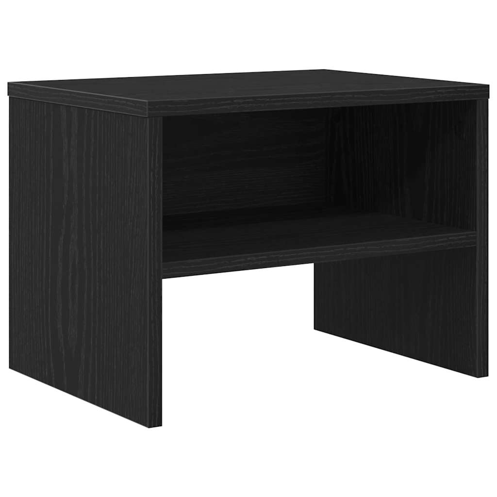 vidaXL Bedside Cabinet 2 pcs Black oak 40 x 40 x 30 cm Engineered Wood 5