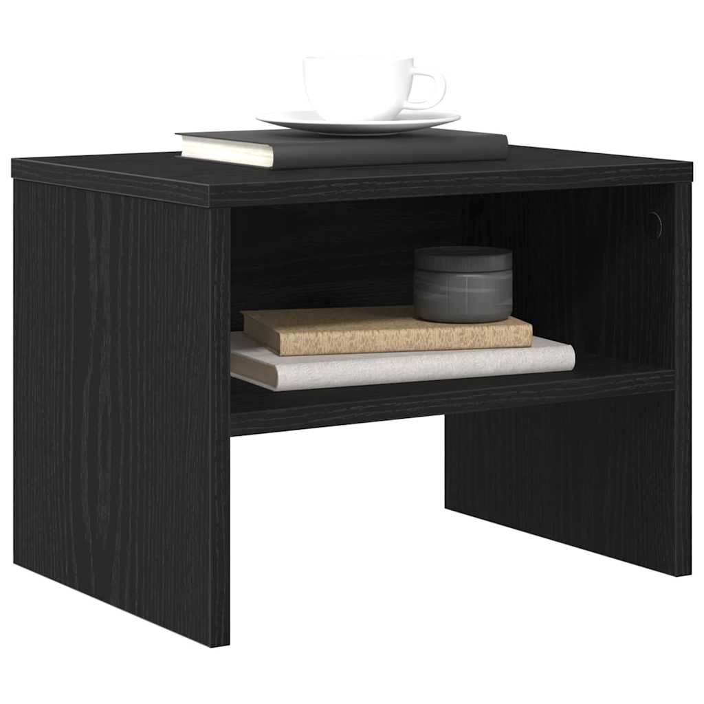 vidaXL Bedside Cabinet 2 pcs Black oak 40 x 40 x 30 cm Engineered Wood 3