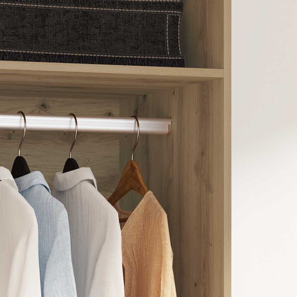 Wardrobe Engineered Wood 50 x 50 x 200 cm 3 Shelves Artisan oak