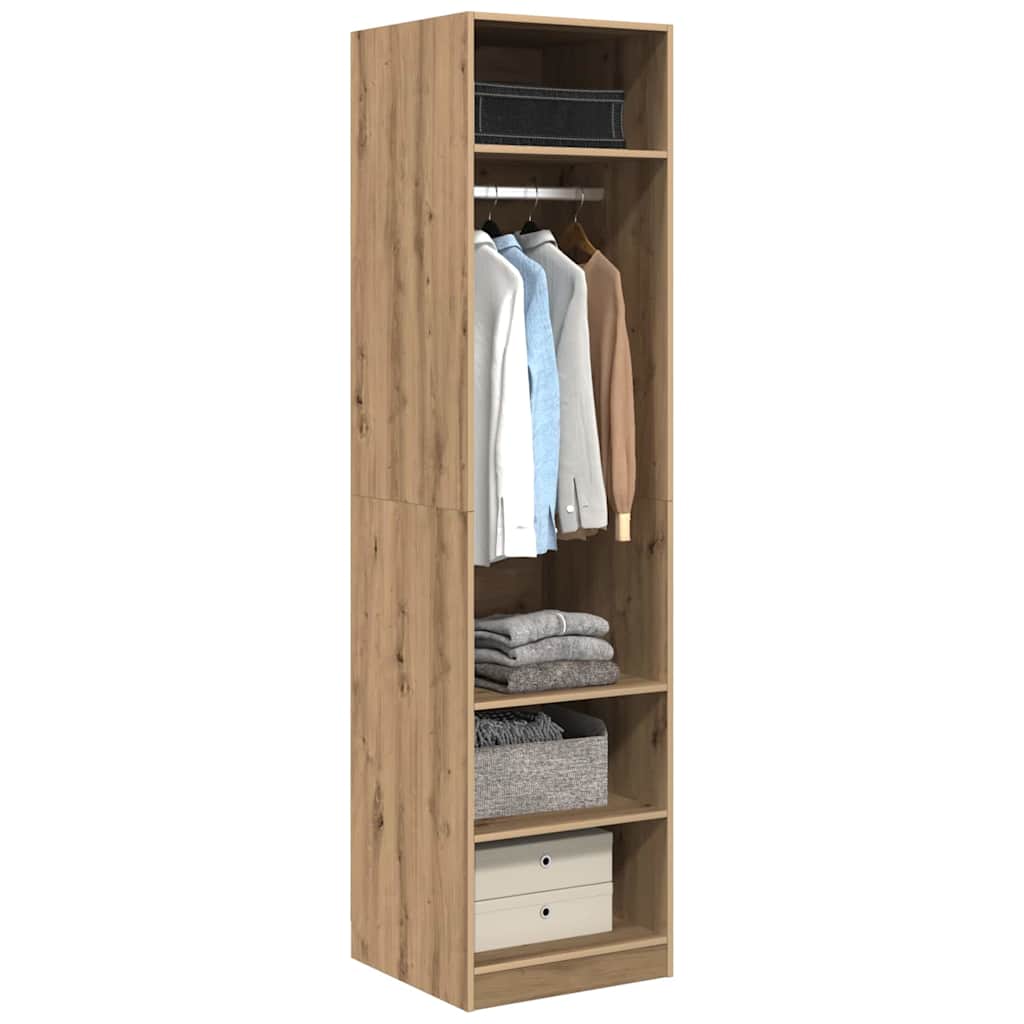 Wardrobe Engineered Wood 50 x 50 x 200 cm 3 Shelves Artisan oak