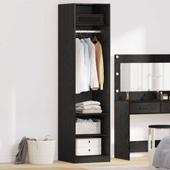Wardrobe Engineered Wood 50 x 50 x 200 cm 3 Shelves Black oak