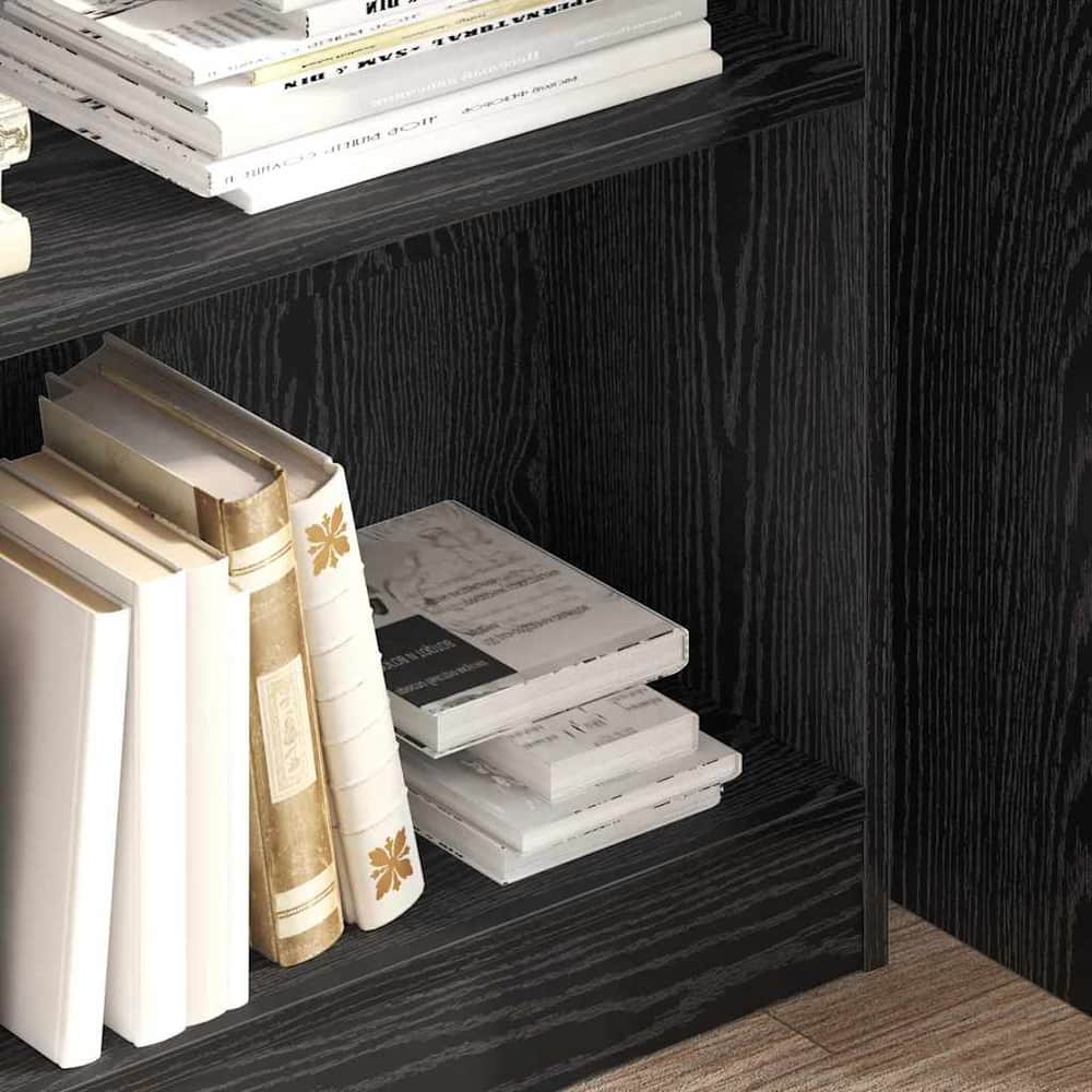 Bookcase 80x24x109 cm Engineered Wood Black oak