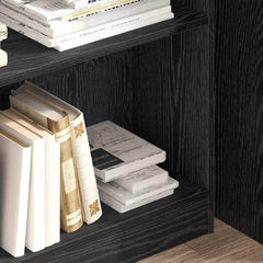 Bookcase 80x24x109 cm Engineered Wood Black oak