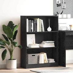 Bookcase 80x24x109 cm Engineered Wood Black oak