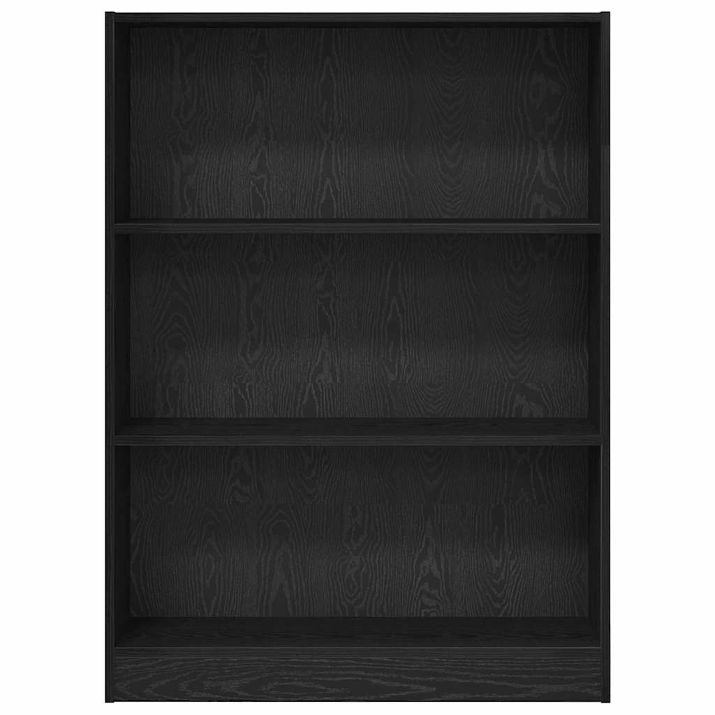 Bookcase 80x24x109 cm Engineered Wood Black oak