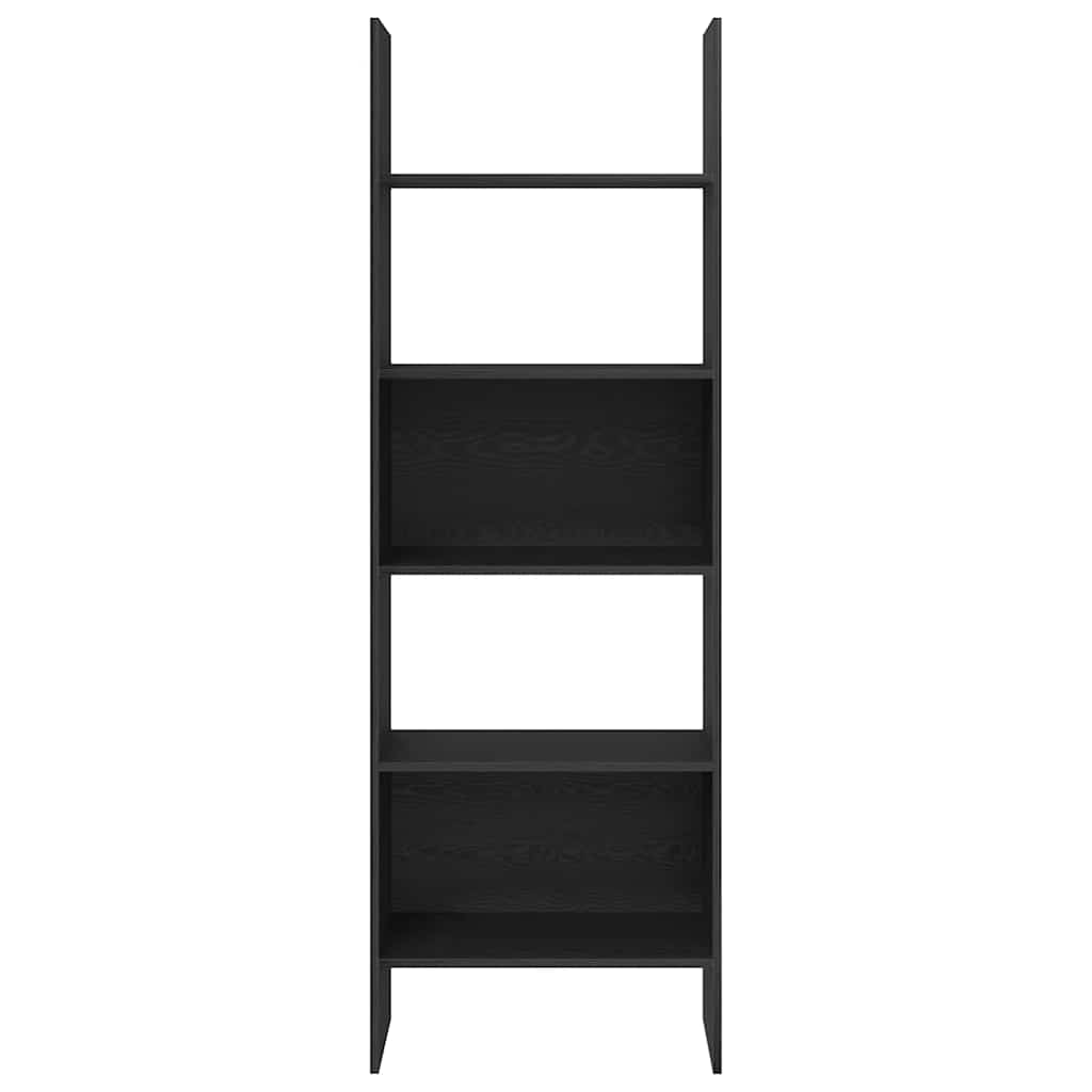 vidaXL Book Cabinet 5-Tier 60 x 35 x 180 cm Engineered Wood Black Oak 5