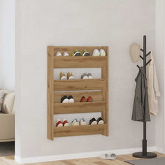 vidaXL Wall Shoe Cabinets Engineered Wood Width 80 cm 2 pcs