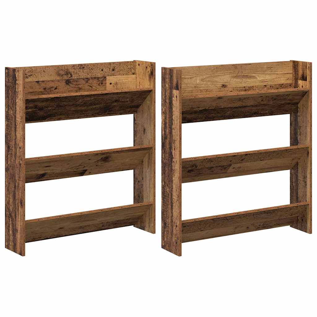 vidaXL Shoe Cabinet 2 pcs 84 x 18 x 90 cm Engineered Wood Old wood 2