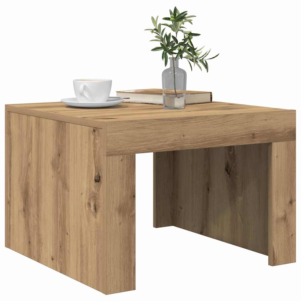vidaXL Coffee Table Artisan Oak 50 x 50 x 35 cm Engineered Wood 3