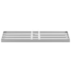 vidaXL Garden Leveling Rake Silver 75 x 25 x 6 cm Stainless Steel 4