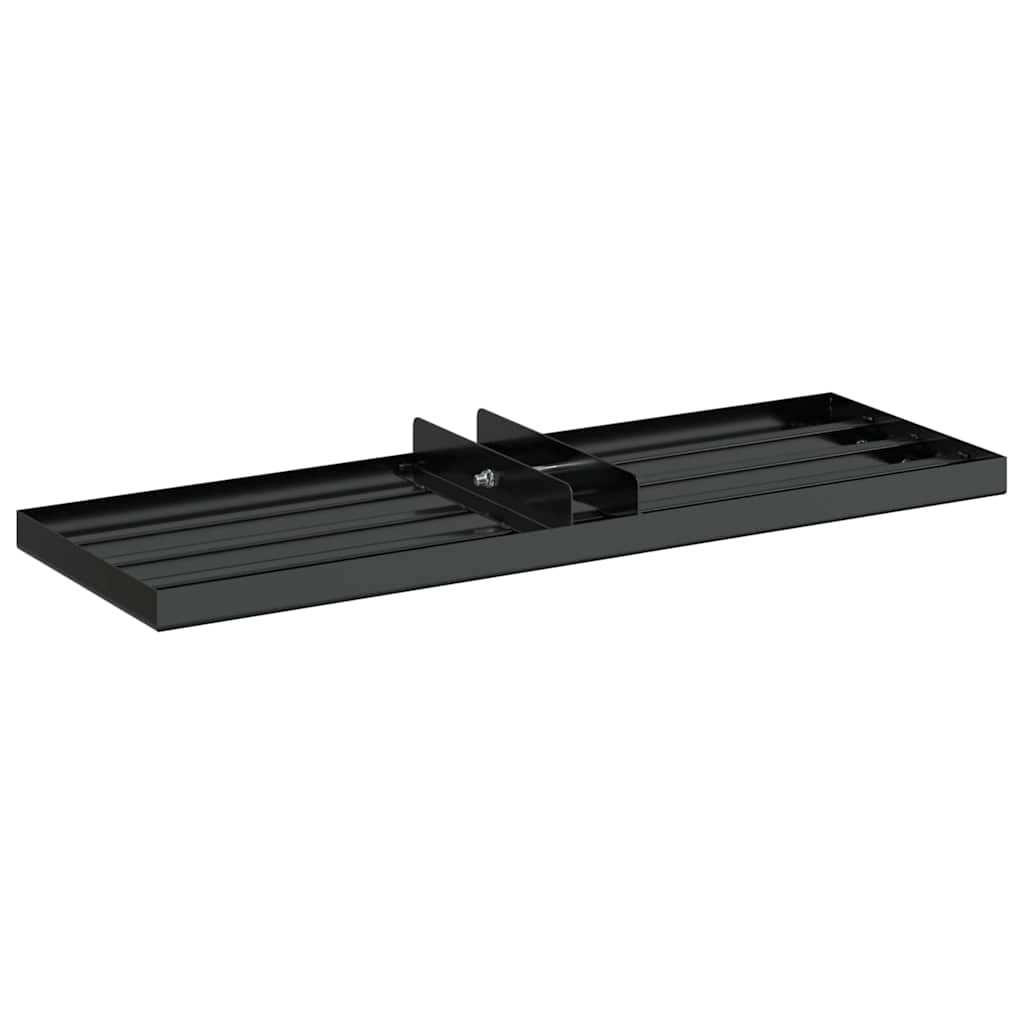 vidaXL Garden Leveling Rake Black 75 x 25 x 6 cm Powder-Coated Steel 2