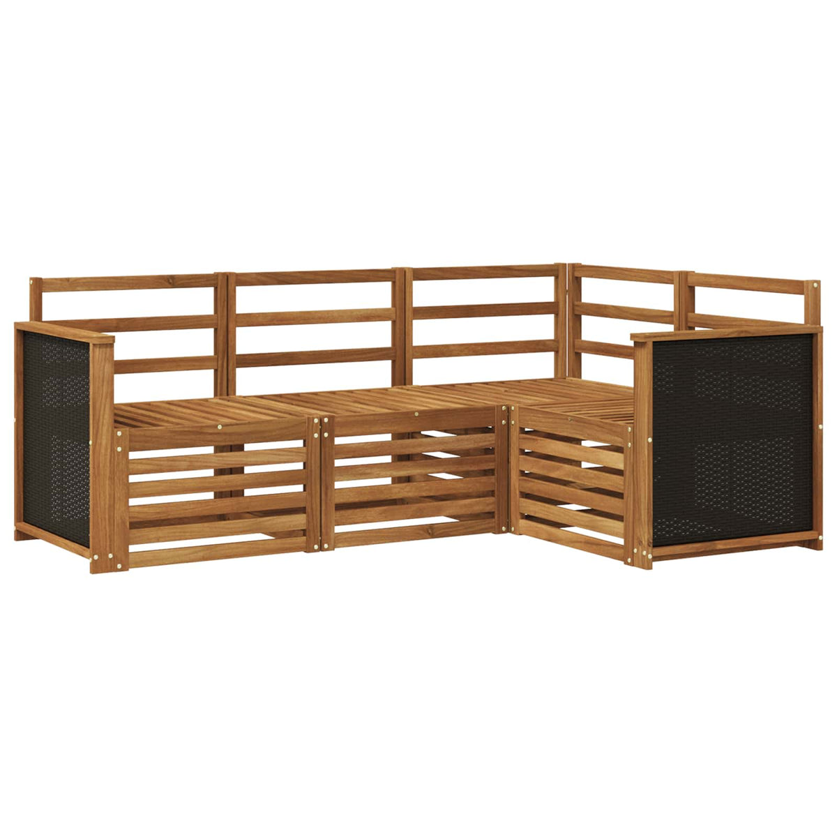vidaXL Sofa Sets 4 pcs Solid Acacia Wood 2