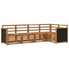 vidaXL Sectional Sofa Set 4 pcs Natural Solid Acacia Wood 2
