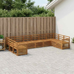 vidaXL Outdoor Sofa Set 10 pcs 10-Seaters Solid Acacia Wood