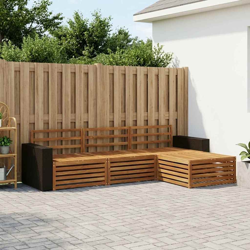vidaXL Outdoor Sofa Set 5 pcs Solid Acacia Wood 1