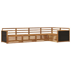 vidaXL Outdoor Sofa Set 5 pcs Natural 323 x 164.5 x 73 cm 2
