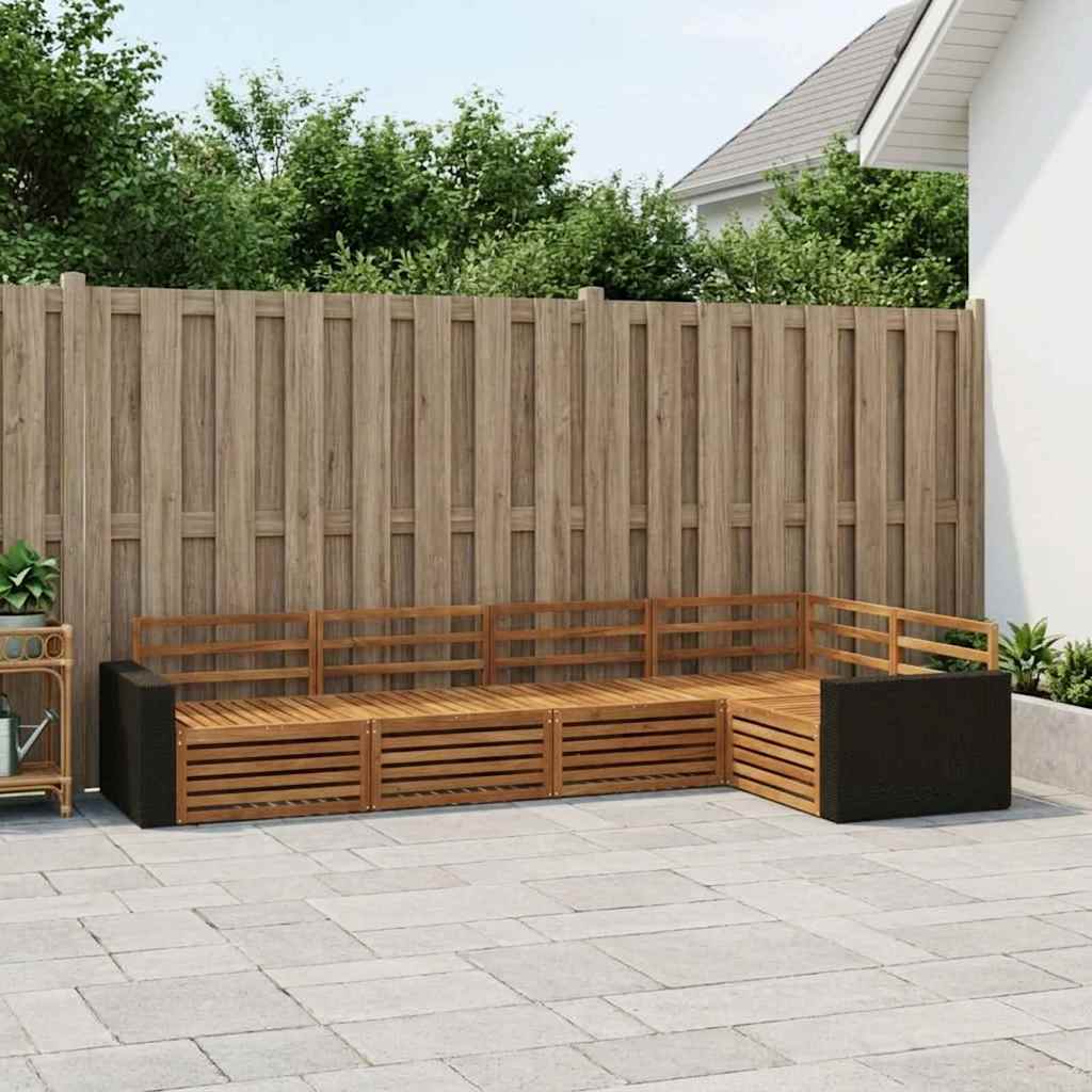vidaXL Outdoor Sofa Set 5 pcs Natural 331 x 172.5 x 73 cm 1