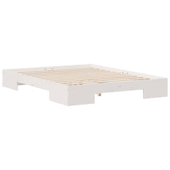 Bed Frame Length 200 cm White 140 cm