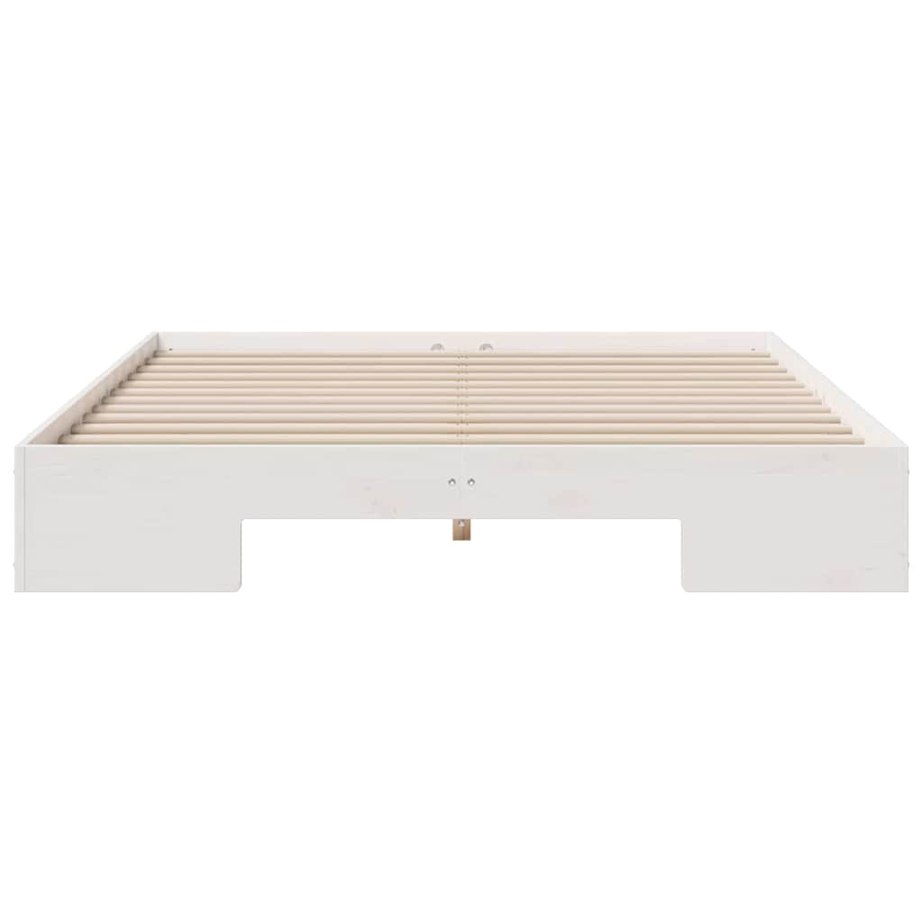 Bed Frame Length 200 cm White 140 cm
