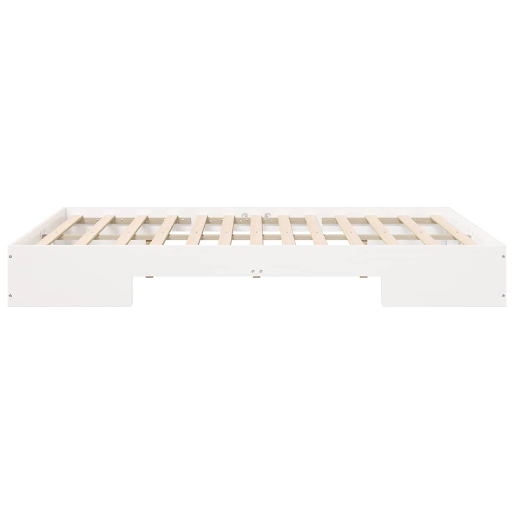 Bed Frame Length 200 cm White 140 cm