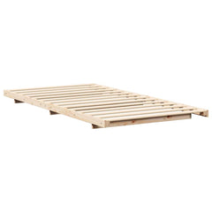 vidaXL Bed Frame Brown 80 x 220 cm Solid Pine Wood 4