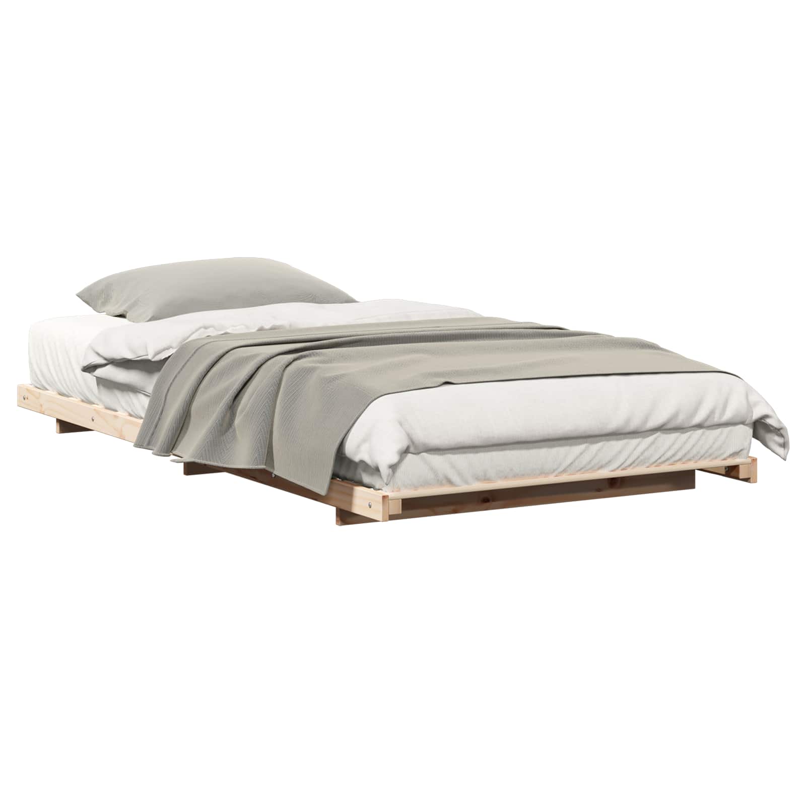 vidaXL Bed Frame Brown 100 x 220 cm Solid Pine Wood 2