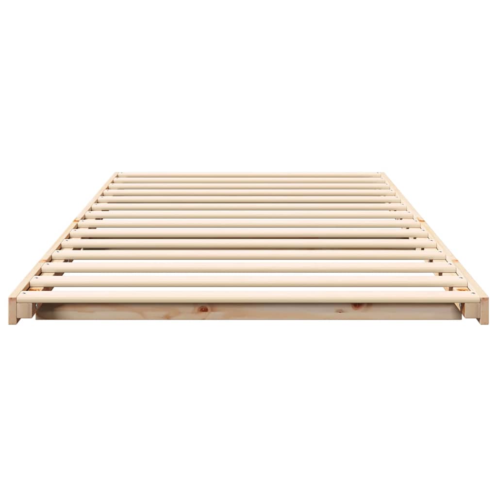 vidaXL Bed Frame Brown 100 x 220 cm Solid Pine Wood 5