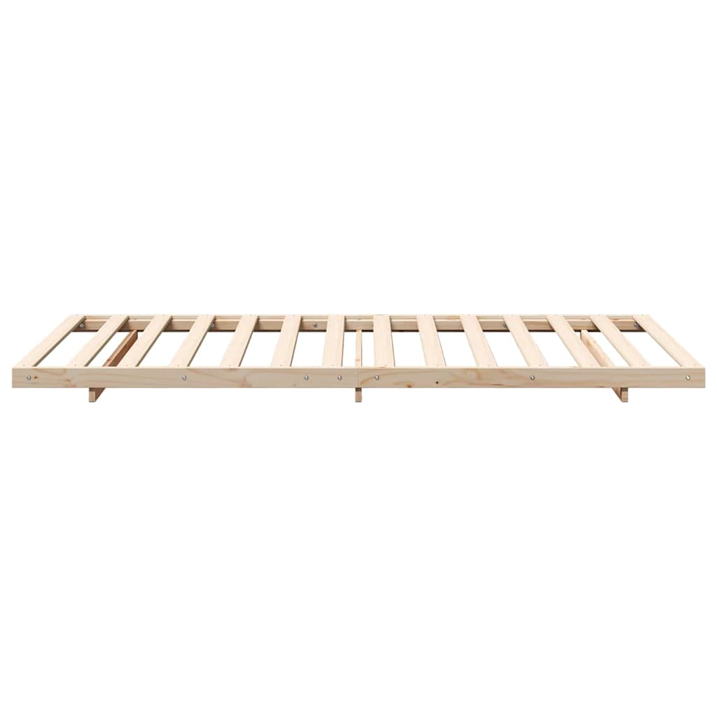 vidaXL Bed Frame Brown 100 x 220 cm Solid Pine Wood 6