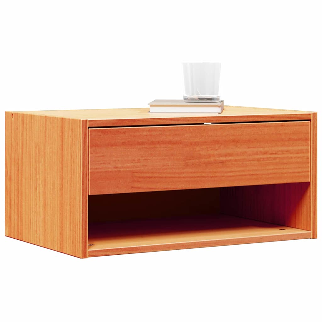 vidaXL Bedside Table Wax Brown 50 x 32.5 x 24 cm Solid pine wood 3