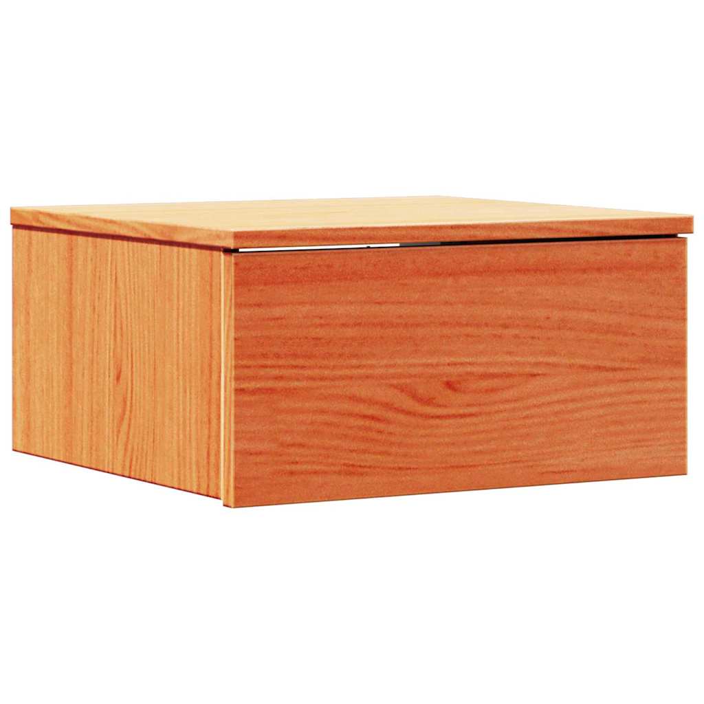 vidaXL Bedside Table Wax Brown 37 x 35 x 18.5 cm Solid pine wood 2