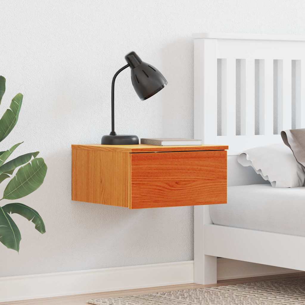 vidaXL Bedside Table 2 pcs Wax Brown 37 x 35 x 18.5 cm Solid pine wood 1
