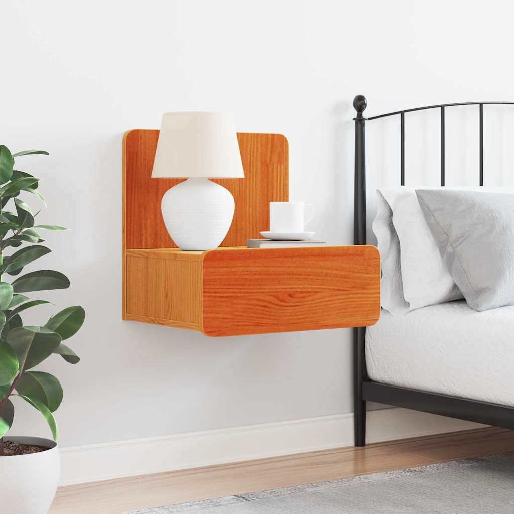 vidaXL Bedside Table Wax Brown 44 x 32.5 x 40 cm Solid pine wood 4