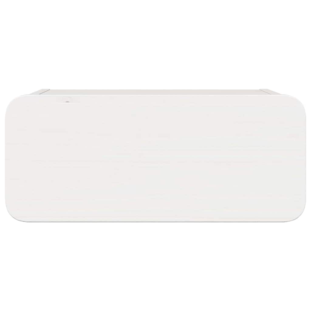 vidaXL Bedside Table White 39 x 34 x 16.5 cm Solid pine wood 6