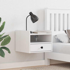 Bedside Table 38 x 36 x 29.5 cm Solid pine wood White 2