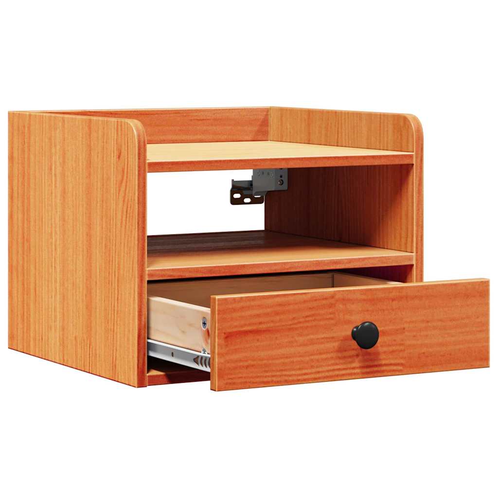Bedside Table 38 x 36 x 29.5 cm Solid pine wood Wax brown 2