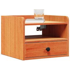 Bedside Table 38 x 36 x 29.5 cm Solid pine wood Wax brown 2
